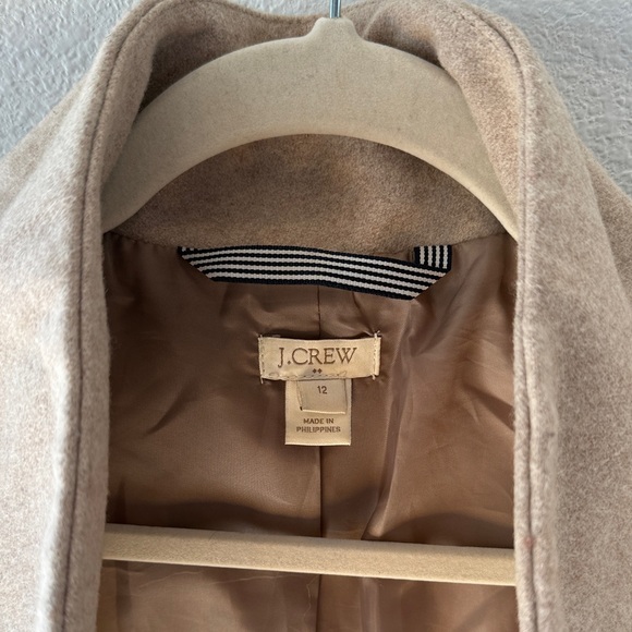 J.Crew Size 12 Elegant Tan Women's Wool Coat - Picture 2 of 4